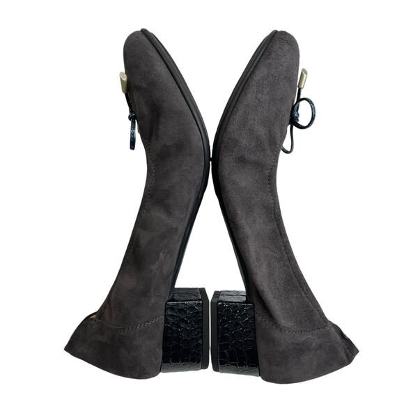 Sabrinas Womens Heeled Suede Gray Shoes Size 10 - Picture 8 of 10
